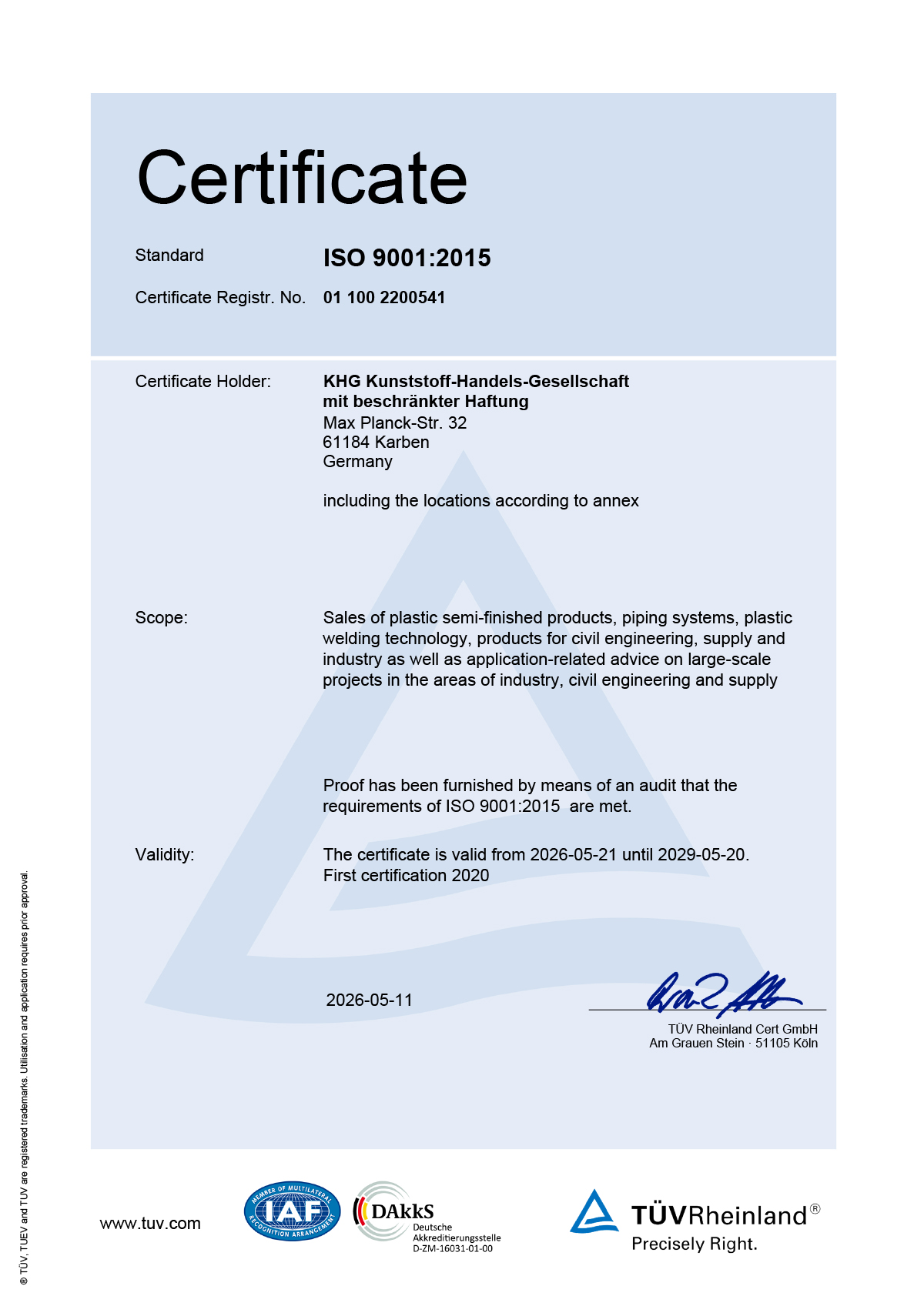 Certificate